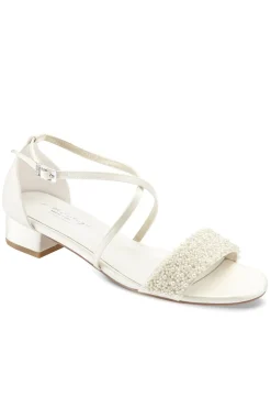 Brautsandale mit Perlen – Layla Ivory Satin | G.Westerleigh>G. Westerleigh New