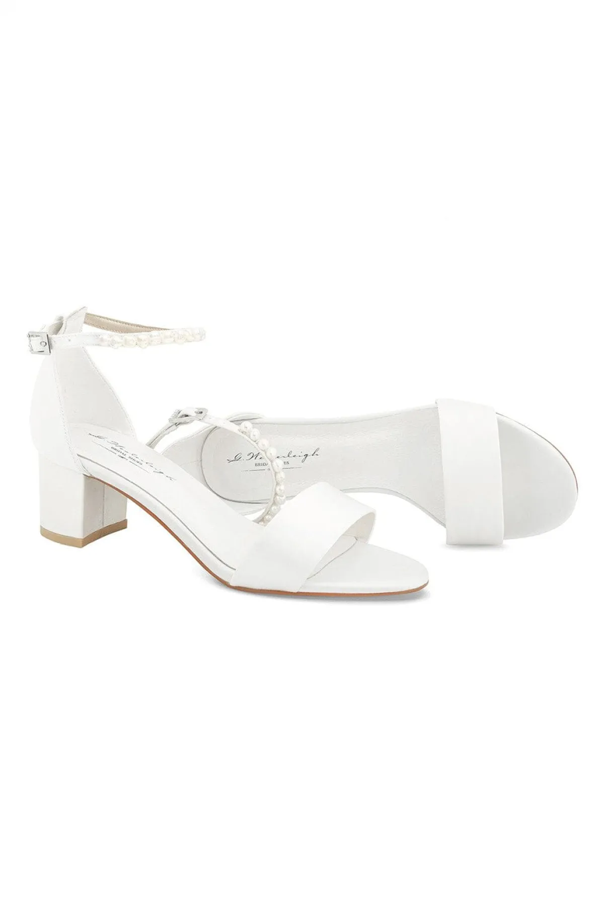 Brautsandalen mit Perlen – Beatrice Ivory Satin | G.Westerleigh>G. Westerleigh Hot
