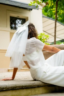 Brautschleier aus Softtüll mit Schleifen-Detail | The>Perfect Bridal Company Online