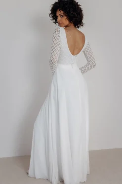 Brautschmuck, zweireihige Rückenkette mit Strasstropfen><noscript><img width=