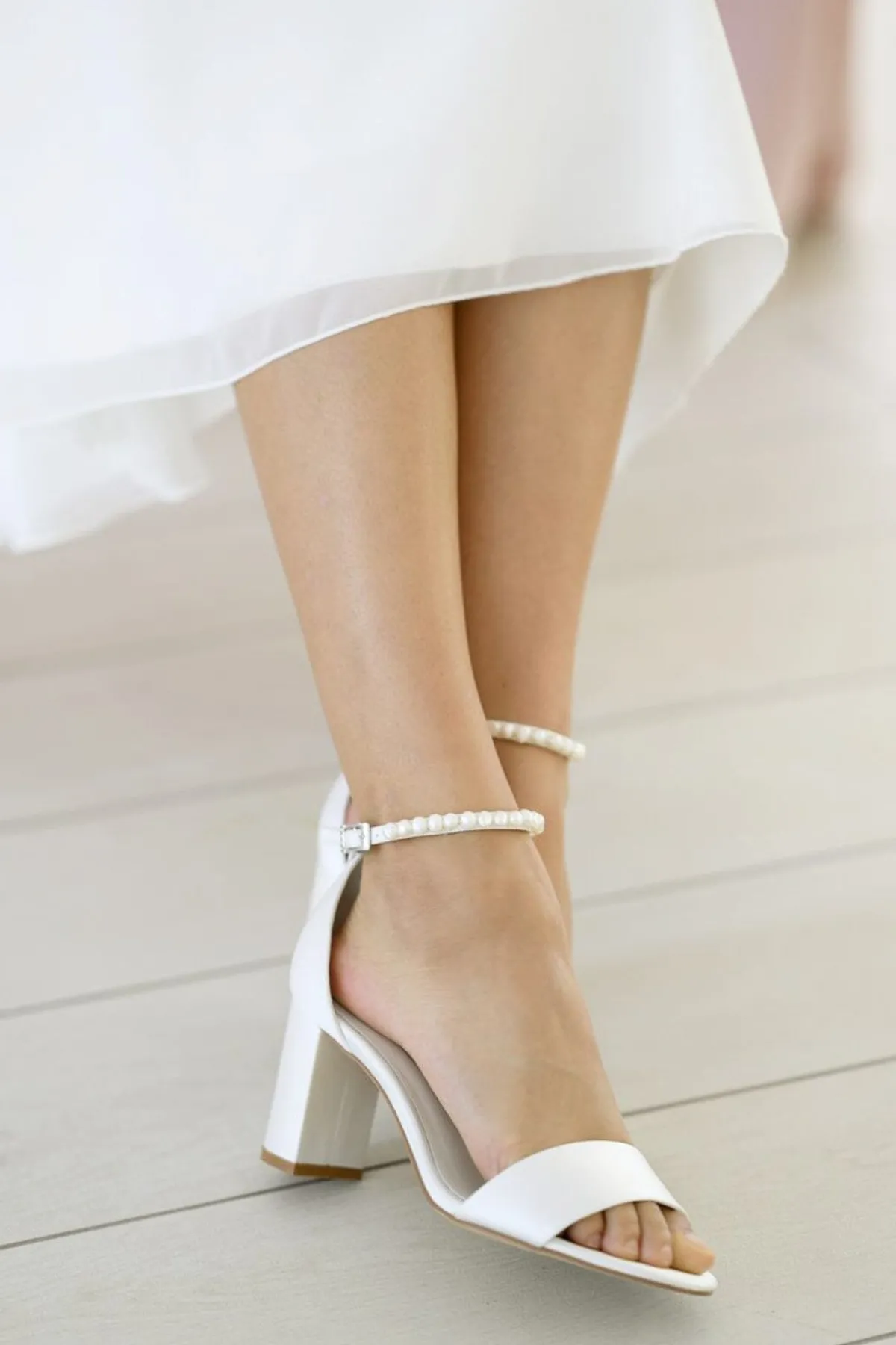 Brautschuh mit Blockabsatz – Belle Ivory Satin | G.Westerleigh>G. Westerleigh New