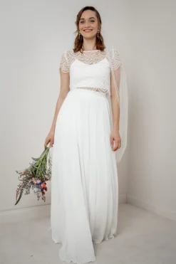 Chiffon-Braut Rock in Bodenlänge – Isla><noscript><img width=