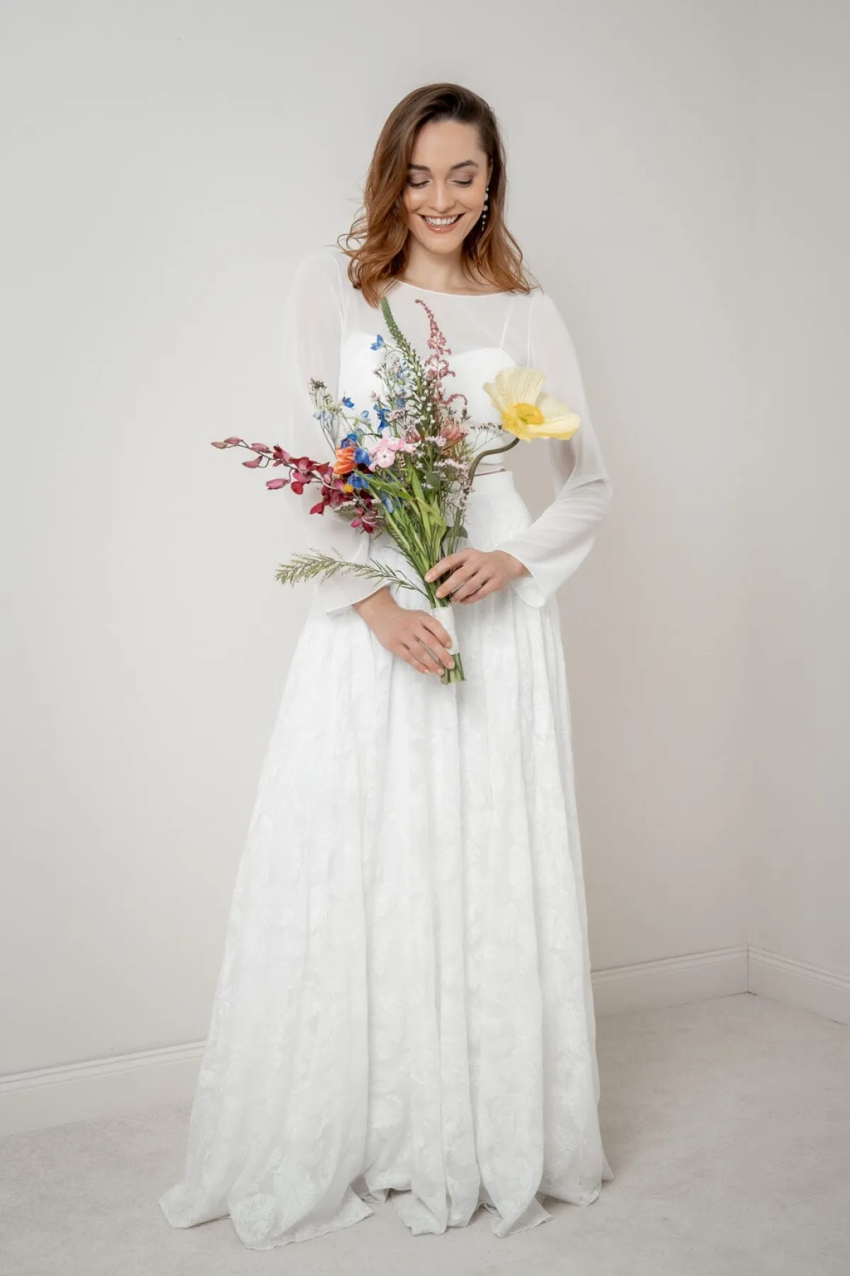 Chiffon-Braut Rock mit Muster – Gillianne>noni Discount