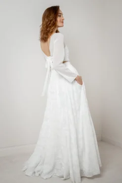 Chiffon-Braut Rock mit Muster – Gillianne><noscript><img width=