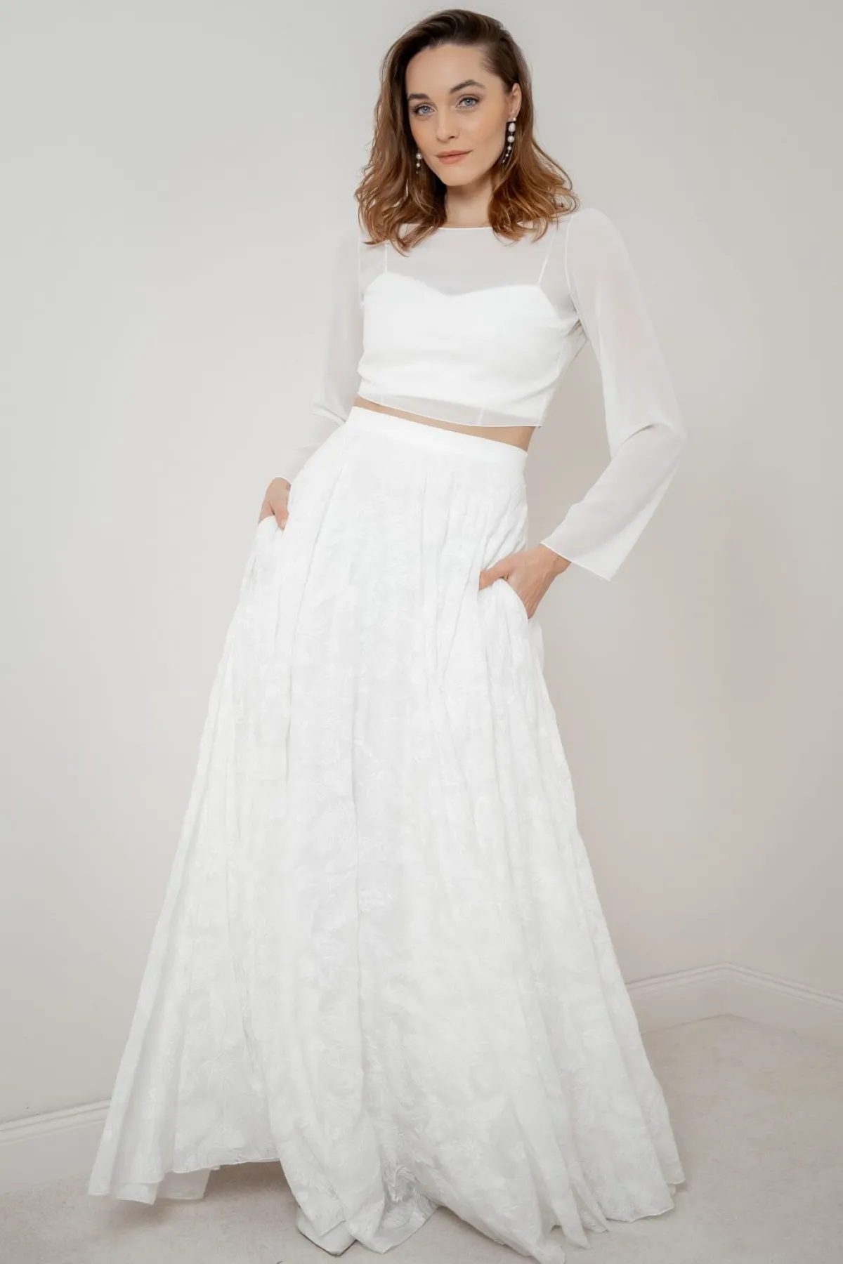 Chiffon-Braut Rock mit Muster – Gillianne>noni Discount