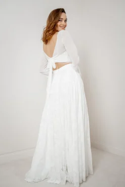 Chiffon-Braut Rock mit Muster – Gillianne><noscript><img width=