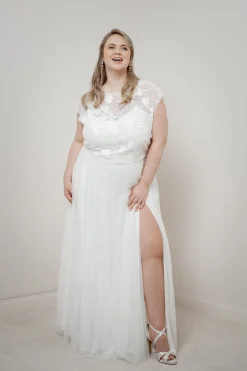 Chiffon-Braut Top – Eniz Curvy><noscript><img width=