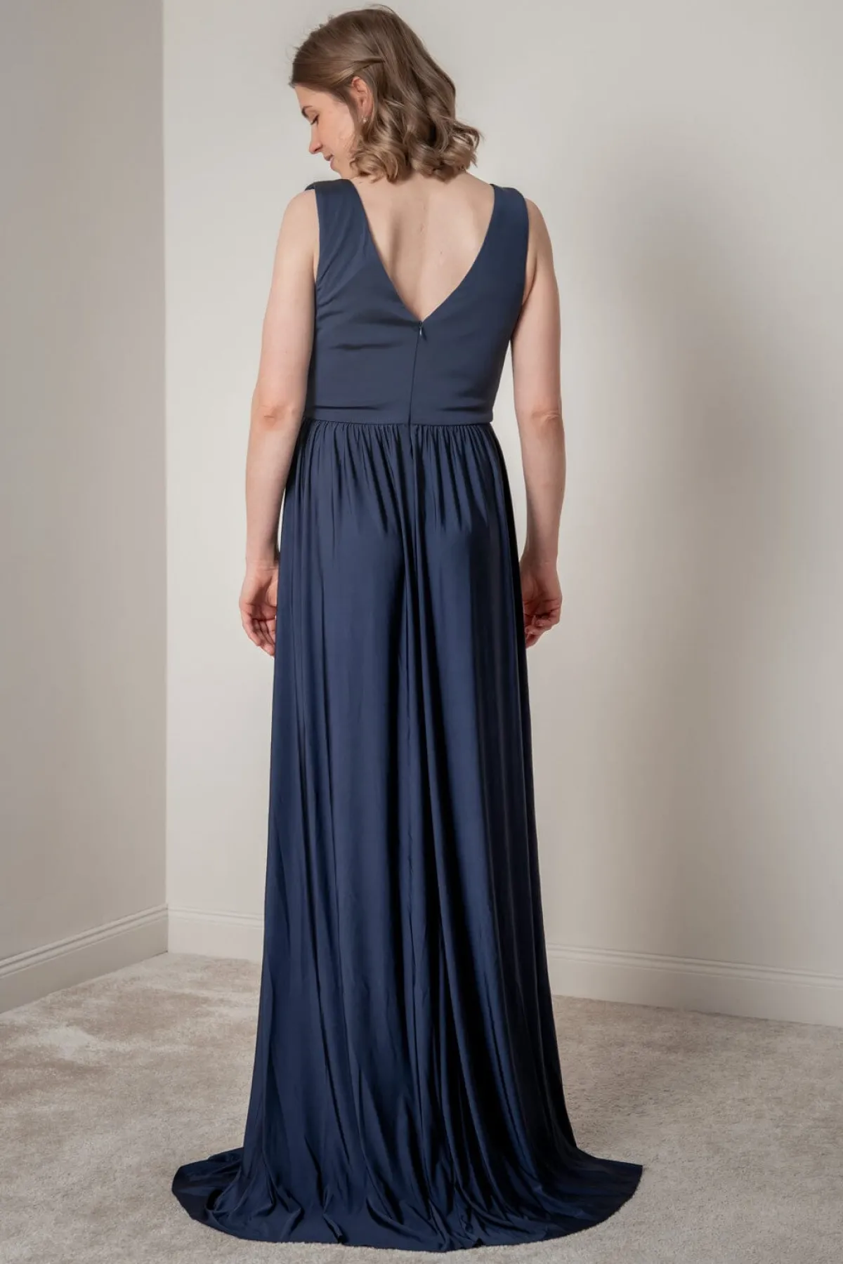 Dunkelblaues Brautjungfernkleid |>Eliza & Ethan Clearance