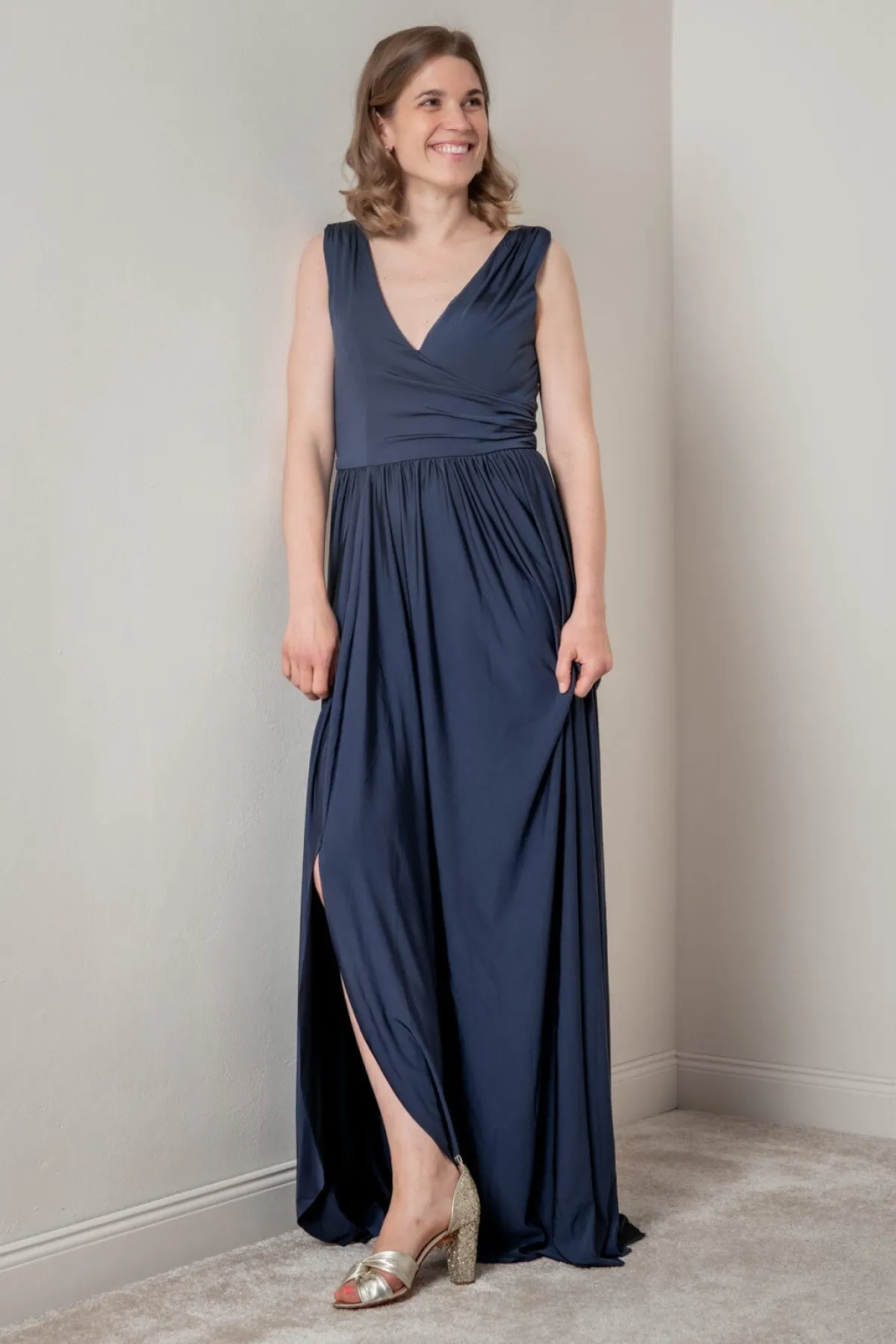 Dunkelblaues Brautjungfernkleid |>Eliza & Ethan Clearance