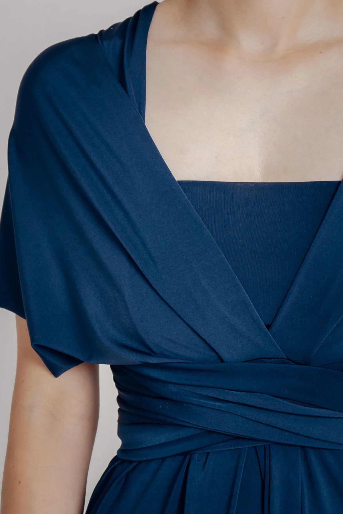 Dunkelblaues Unterziehtop – Long Jersey Bandeau Sapphire>twobirds Hot