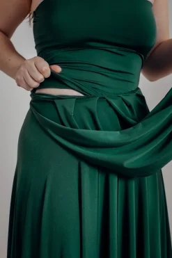 Dunkelgrünes Unterziehtop – Long Jersey Bandeau Forest Green><noscript><img width=