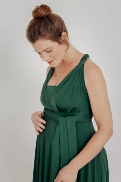 Dunkelgrünes Unterziehtop – Long Jersey Bandeau Forest Green><noscript><img width=