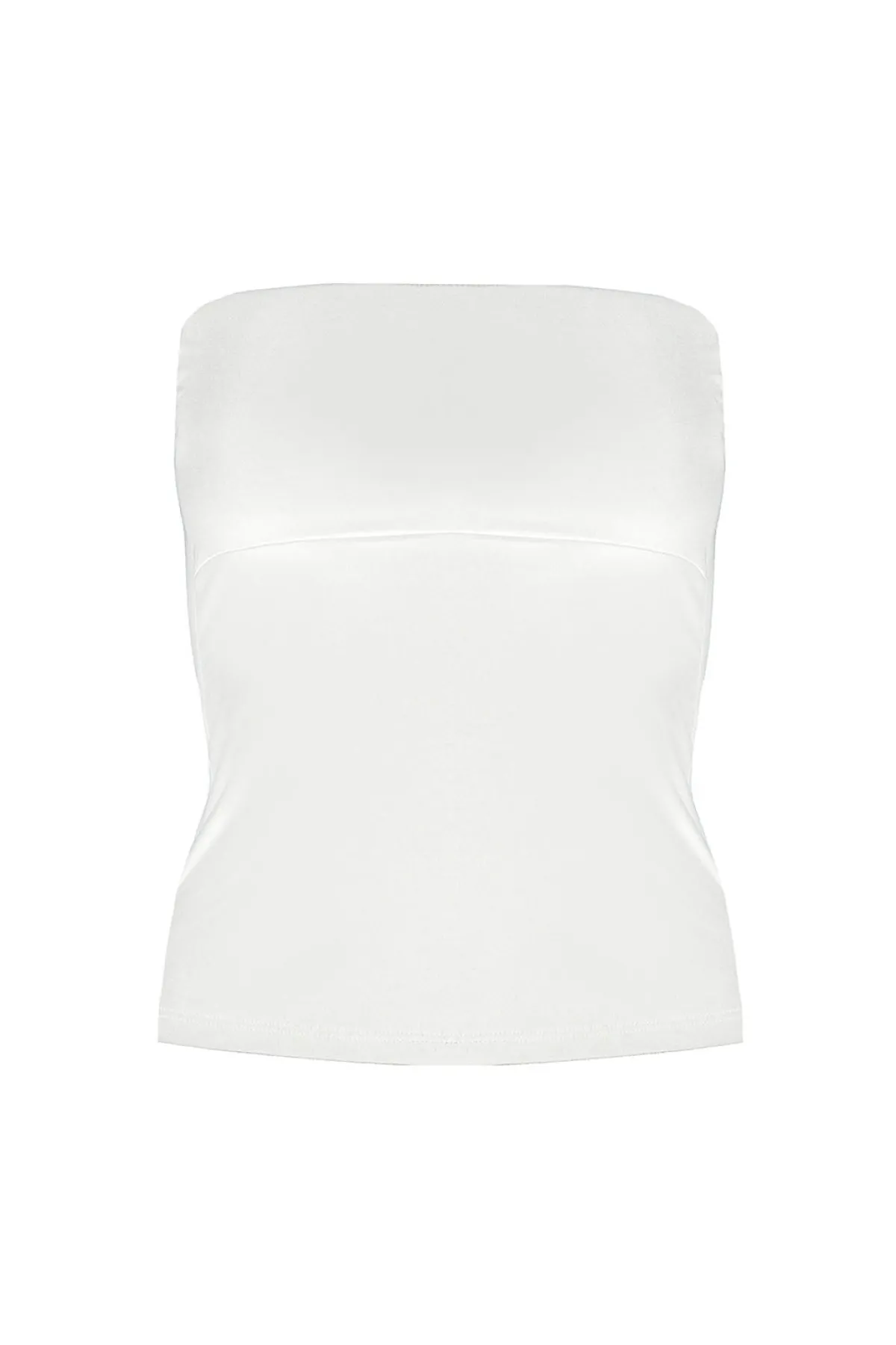 Elastisches Unterziehtop – Long Jersey Bandeau Ivory>twobirds Outlet