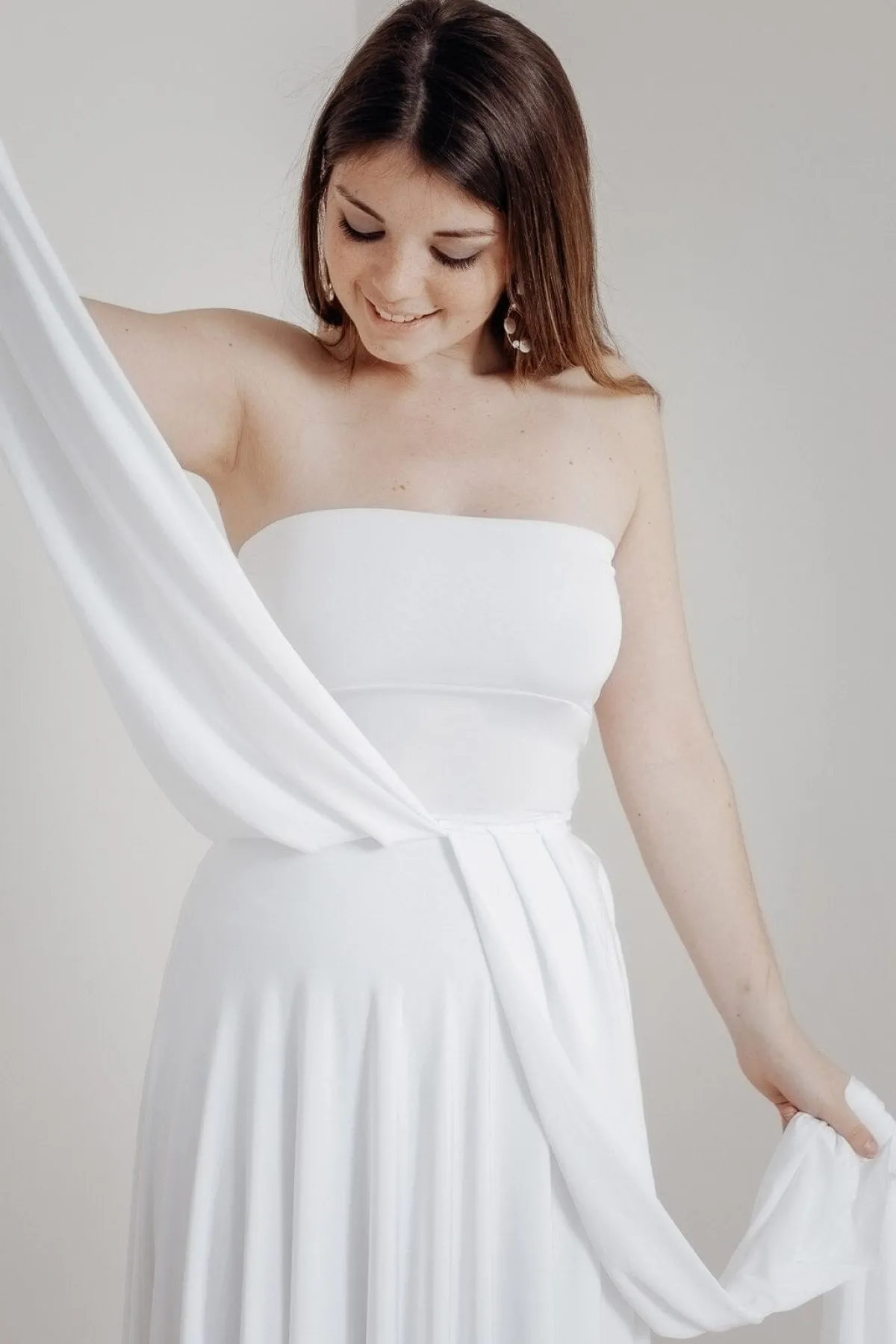 Elastisches Unterziehtop – Long Jersey Bandeau Ivory>twobirds Outlet