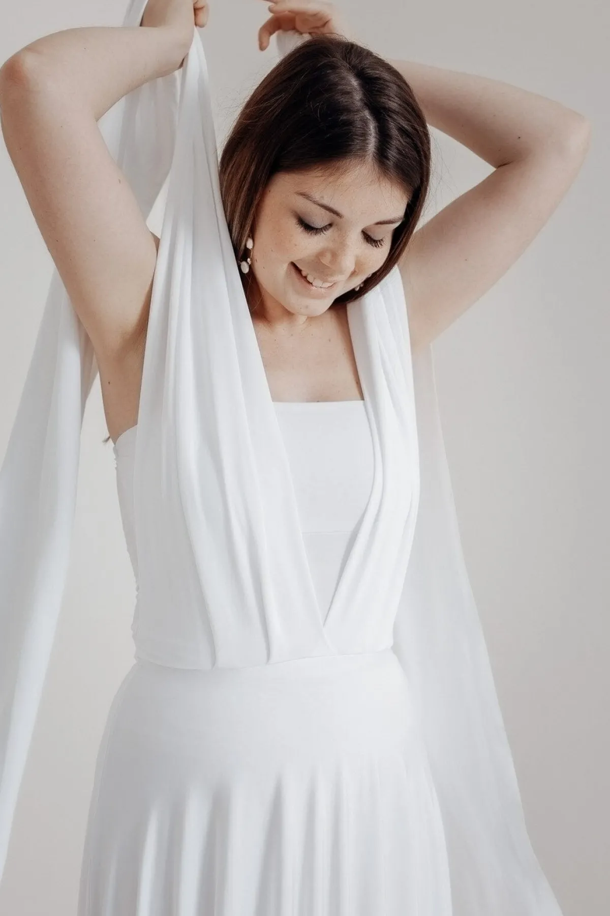 Elastisches Unterziehtop – Long Jersey Bandeau Ivory>twobirds Outlet