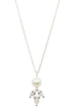 Elegante Braut Halskette mit Kristallen und Perle - Simply Delightful><noscript><img width=