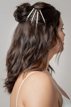 4-er Set Haarklemmen mit Kunstperlen | The>Perfect Bridal Company Outlet