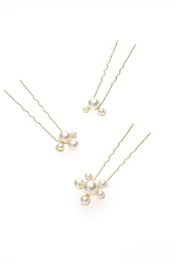 3-er Set Perlen-Haarpins>Poirier Discount