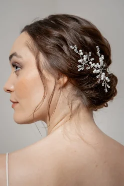 2-er Set silberfarbene Haarnadeln mit Perlen>Fräulein Maya Discount