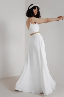 Extra kurzes Braut Top aus Vintage-Spitze – Niah Cropped><noscript><img width=