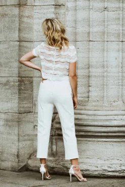 Figurbetonte Braut Hose mit Bügelfalten – Lenya><noscript><img width=