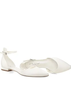 Flache Brautschuhe aus Satin – Ava Ivory Satin | G.Westerleigh>G. Westerleigh