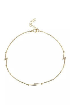 Fußkettchen mit funkelnden Blitz-Anhängern>OhanaJewels Outlet