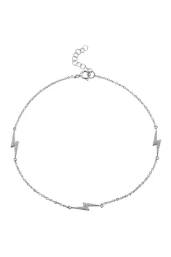 Fußkettchen mit funkelnden Blitz-Anhängern><noscript><img width=