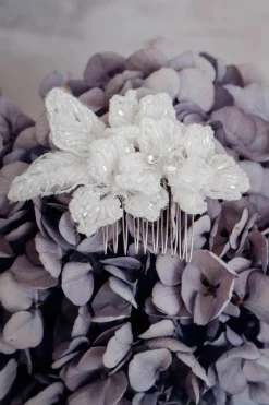 Funkelnder Braut Haarkamm in Ivory><noscript><img width=