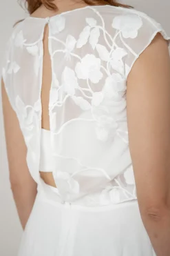 Gemustertes Braut Top aus Chiffon – Eniz><noscript><img width=