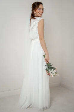 Gemustertes Braut Top aus Chiffon – Eniz><noscript><img width=