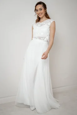 Gemustertes Braut Top aus Chiffon – Eniz><noscript><img width=