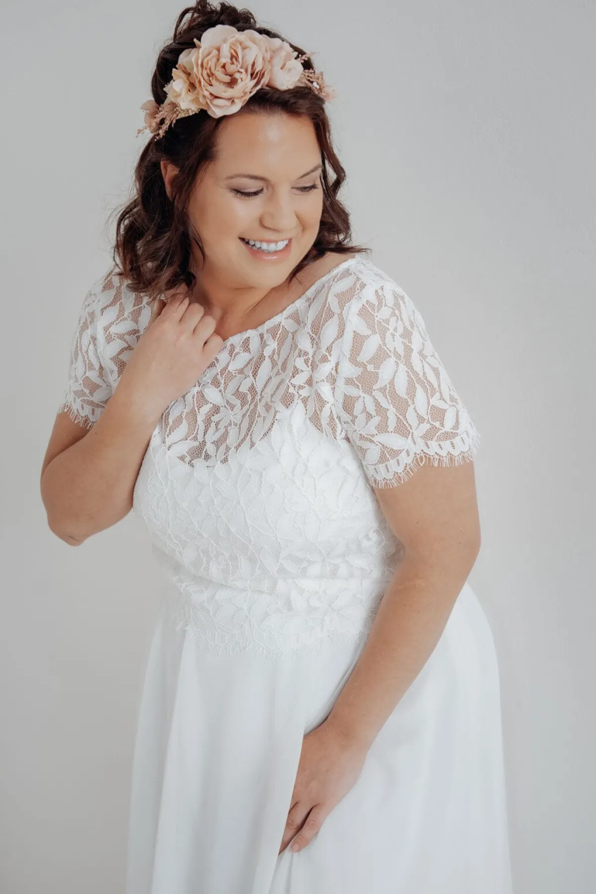 Glamouröser Blumenkranz in Rosatönen>Esperanza Discount