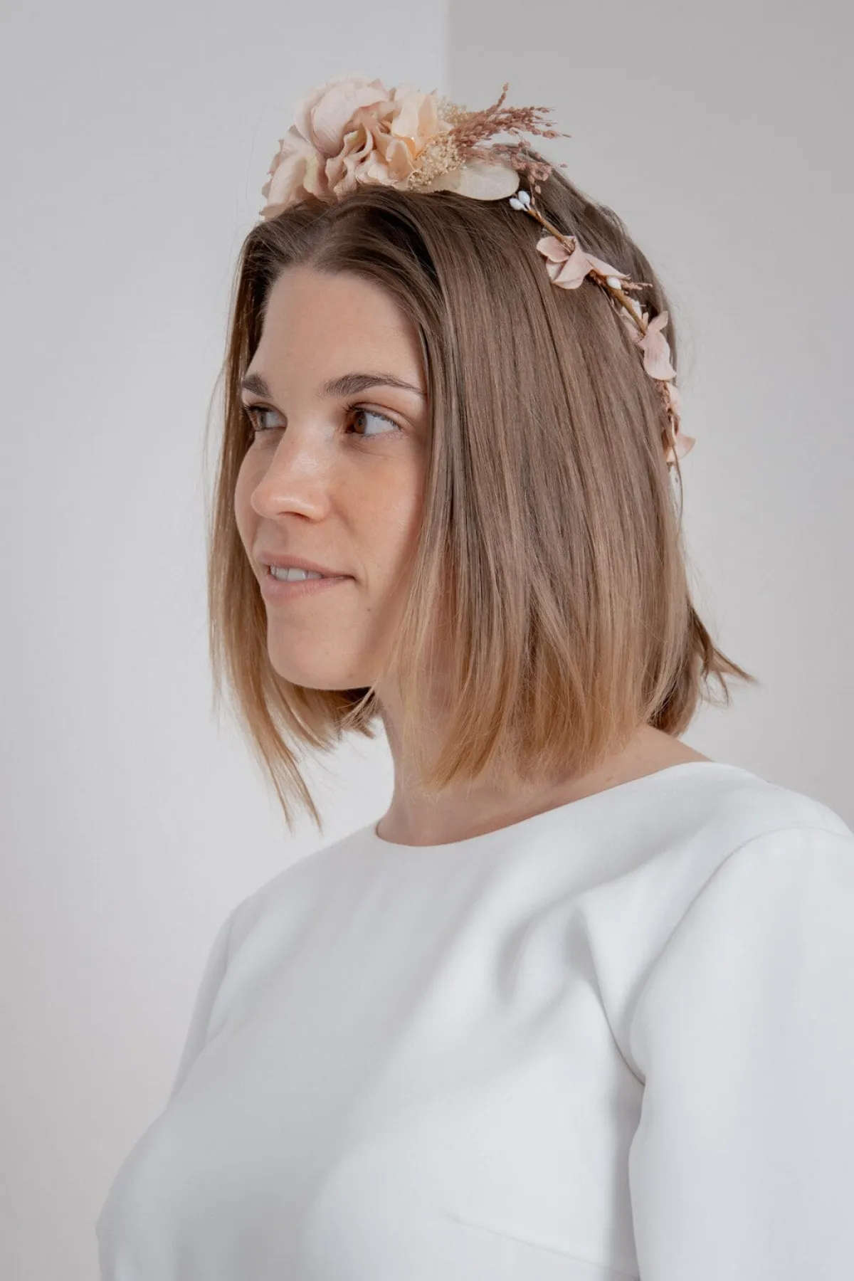 Glamouröser Blumenkranz in Rosatönen>Esperanza Discount