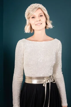 Goldener Brautgürtel aus veganem Leder – Marielle>noni Online