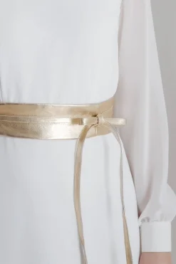 Goldfarbener Brautgürtel aus Leder – Marielle>noni Best