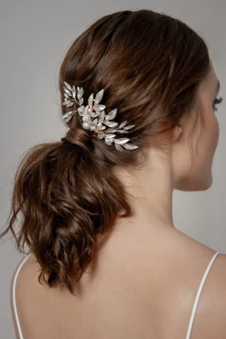 Goldfarbener großer Braut Haarkamm>Fräulein Maya Sale