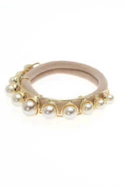 Haargummi-Schmuck mit Kunstperlen><noscript><img width=