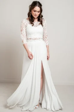 Halbtransparentes Braut Top – Heda><noscript><img width=