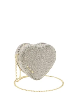 Herzförmige Handtasche in Silber – Midi Heart Bag Crystal |><noscript><img width=