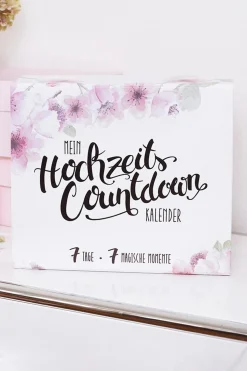 Hochzeits-Countdown-Kalender™ mit Silber-Armband und Strumpfband><noscript><img width=