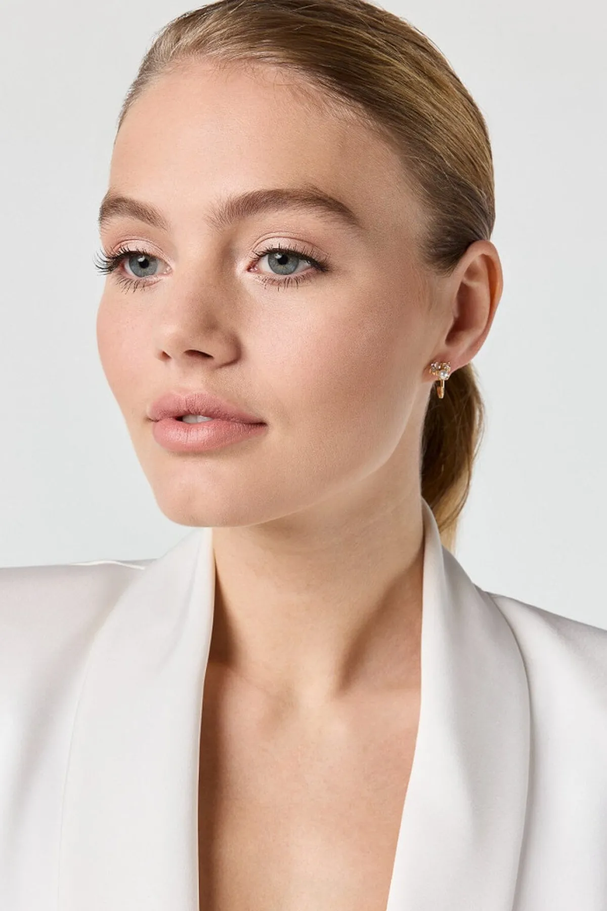 Kleine Braut Ohrringe mit Strass und Perlen>Poirier Discount