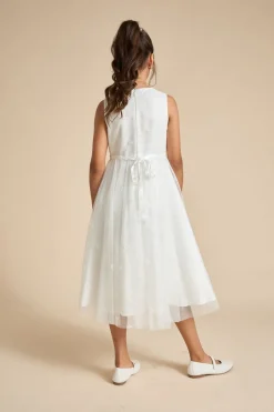 Kommunionkleid aus besticktem Tüll><noscript><img width=