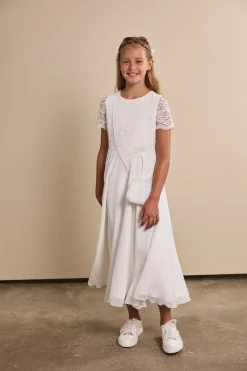 Kommunionkleid mit Spitze im Boho-Stil>Weise