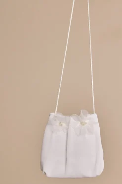 Kommuniontasche aus Chiffon mit Blüten>Weise