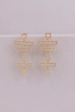 Kristallbesetzte Braut Ohrringe – Modernist><noscript><img width=