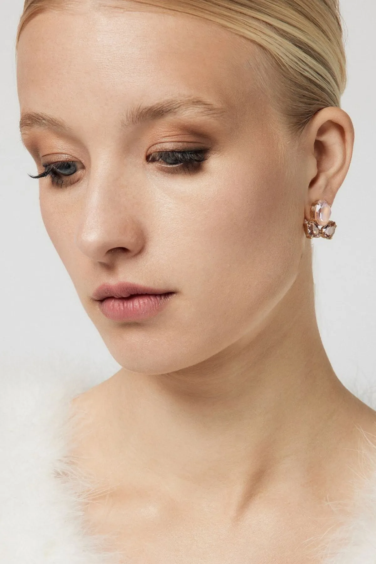 Kristall-Ohrringe in Blush>Poirier Sale