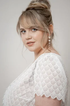Kurzarm-Braut Top – Fanie Curvy>noni