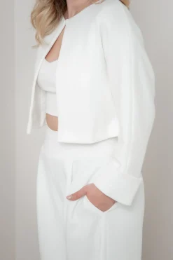 Kurze Braut Jacke aus Strickmix mit Kaschmir>Poirier Sale