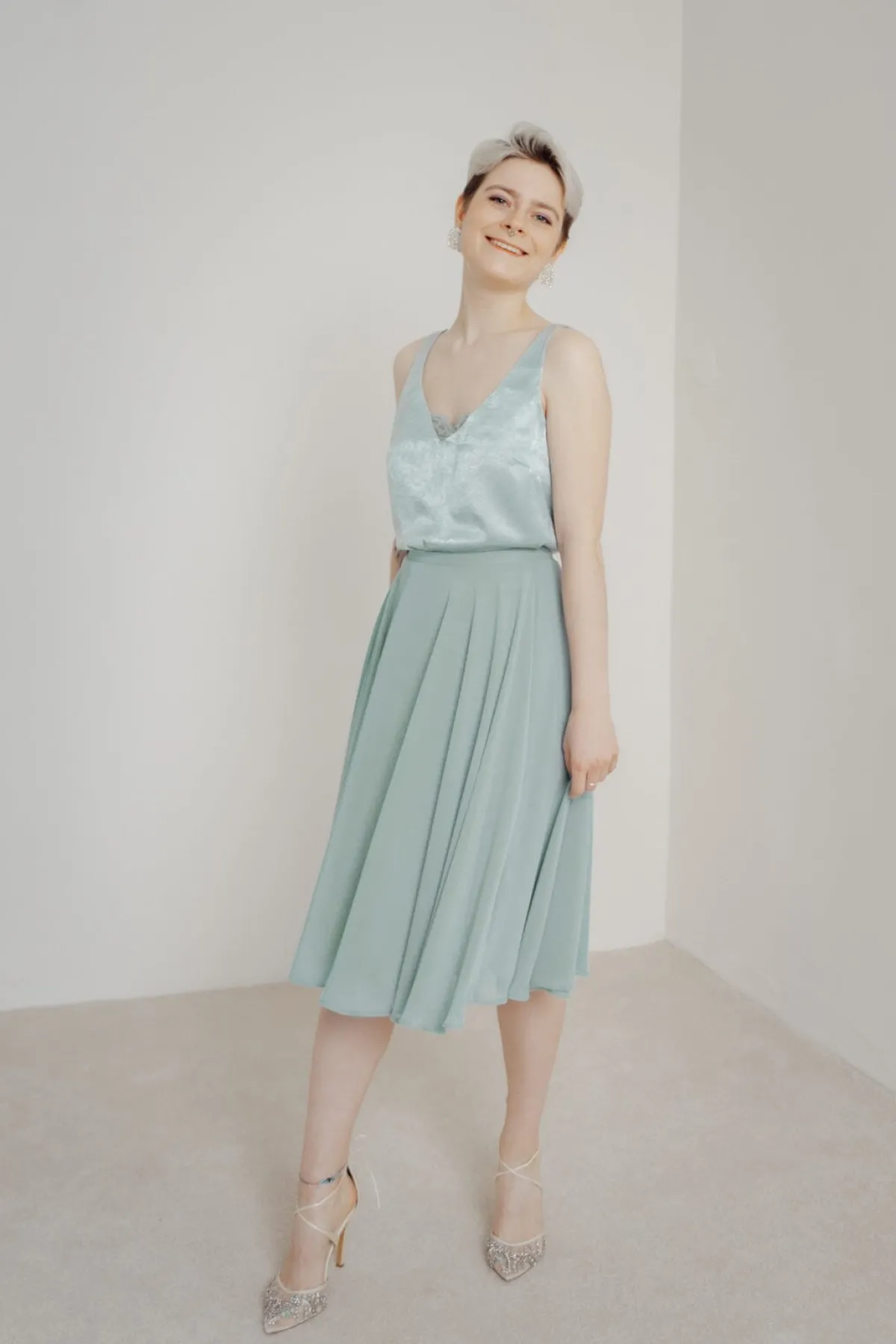 Kurzer Chiffonrock – Tulpa Mint>Sanna Lindström Sale